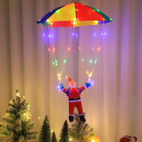 Guirlande lumineuse LED Père Noël avec télécommande, alimentation USB, étanche IP65, pour fenêtre, rideau, décoration de Noël pour jardin et fêtes