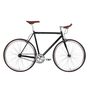 Klassieke Vintage 54Cm 700c Fiets Fixed Gear Bike Single Speed Fixie Gear Fiets Met Remmen