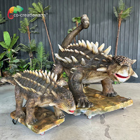 Famille de dinosaures Anylosaurus animatroniques personnalisables pour parcs à thème en plein air/en intérieur