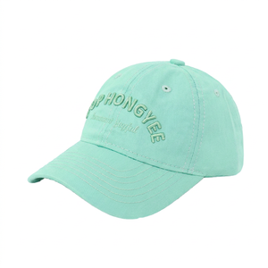 Baseball Cap 6-Panel Cotton Embroidered Letter Logo Adjustable Unisex Casual Spring Summer <b>Light</b> Blue <b>Hat</b> - Product Image 4