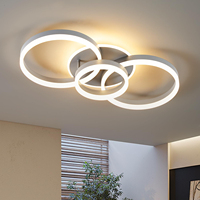 Plafonnier LED moderne à 3 anneaux, lampe de plafond circulaire minimaliste pour salon, chambre à coucher, salle à manger, couloir