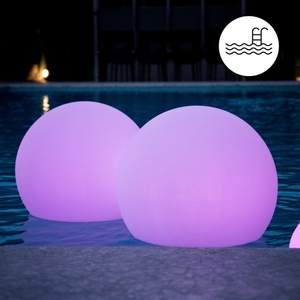 ไฟ LED ทรงกลมพลาสติก 16 สี ชาร์จซ้ำได้ กันน้ำระดับ IP68 ปรับความสว่างได้ รูปทรงดวงจันทร์ลอยน้ำ พร้อมรีโมทคอนโทรล สำหรับใช้งานกลางแจ้ง - Product Image 1