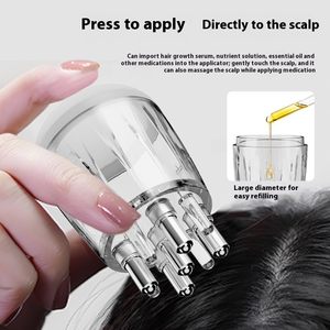 Aplicador de aceite para el cabello, peine para masaje del cuero cabelludo, herramienta portátil para el cuidado del cabello para uso diario - Product Image 6
