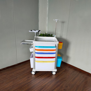 Carrito de Reanimación Móvil Bestran, Carrito de Emergencia ABS para Enfermería, Mobiliario Hospitalario - Product Image 1