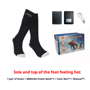 Chaussettes chaudes d'hiver <span class=keywords><strong>SKI</strong></span> USB Battery Tech Thermal Electric Heating Socks With Rechargeable Battery pour hommes et femmes - Product Image 3
