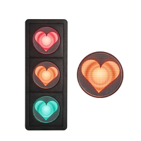 Feu de signalisation LED personnalisé en forme de cœur, haute luminosité, longue durée de vie, pour les intersections urbaines