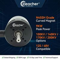 Reacher 6395 V6.0 N45SH 48V 9kW 100-255KV Motor Skateboard Tanpa Sikat 9000W Daya Tinggi ESK8 BLDC Belt Drive Electric Longboard