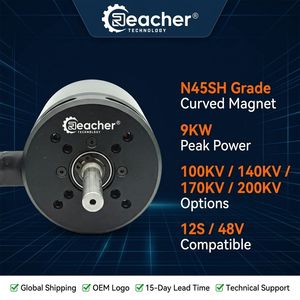 Moteur de skateboard sans balais Reacher 6395 V6.0 N45SH 48V 9kW 100-255KV 9000W haute puissance ESK8 BLDC à entraînement par courroie pour longboard électrique - Product Image 3