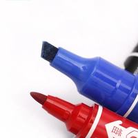 Vente en gros de courrier logistique en vrac noir/bleu/rouge stylo marqueur permanent étanche à l'huile à double tête et bout rond