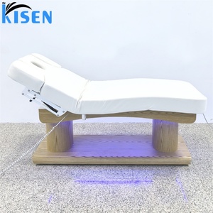 KISEN Luxury 4 Motors Electric Beauty Salon Massage <b>Table</b> <b>Lash</b> <b>Bed</b> Head Spa Equipment Cosmetic Facial Spa <b>Bed</b> with Foot Control - Product Image 2