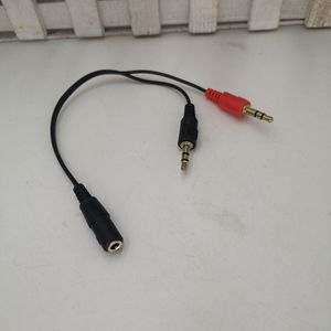 3.5Mm Audio <b>Splitter</b> <b>Cable</b> 1 Female To 2 Male Connectors For Computer And Headphone Use - Product Image 1