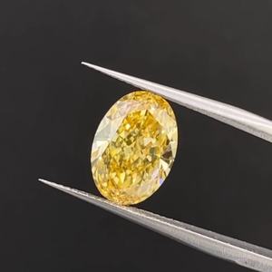 Diamante CVD Suelto de Color Amarillo Intenso de 3.62ct VS1, Corte Ovalado, Certificado IGI, Diamante Cultivado en Laboratorio de Color Fantasía - Product Image 2