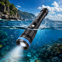 XTAR D40 Zoom 1600LM Senter Selam Profesional 100m Tahan Air Sinar Dapat Disesuaikan 4 ° -77 °   Senter USB-C 21700