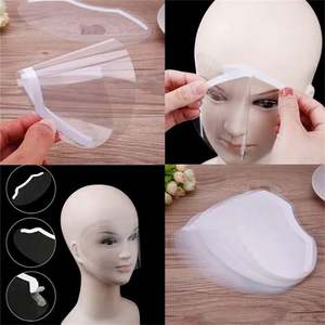 Masque facial jetable transparent bouclier de laque pour salon de coiffure coupe de cheveux protecteur des yeux bouclier de cils bouclier facial 50 pièces - Product Image 3