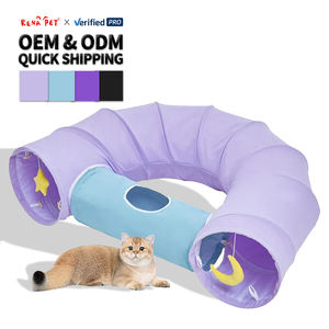 Wholesale Purple Breathable Foldable Collapsible <b>Cat</b> Play <b>Tunnels</b> - Product Image 1