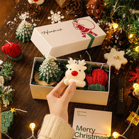 Cadeau de vacances d'été Ornements Cadeau du Nouvel An Arbre de Noël Homme en pain d'épice Cerf Bougie d'aromathérapie Coffret cadeau