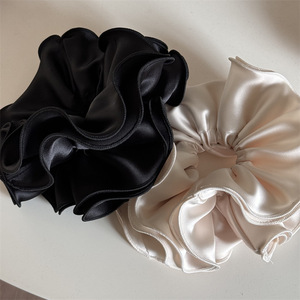 Coleteros Extra Grandes de 18CM, Coleteros Elásticos para Niñas y Mujeres, Coletero Grande de Seda y Satén con Flores para Boutique - Product Image 5