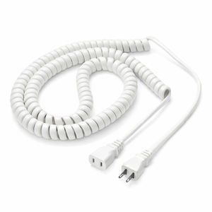 Cable de extensión de alimentación industrial profesional en espiral de 1.5 m para máquinas de belleza - Product Image 1
