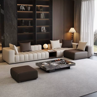 Canapé modulaire en cuir de style italien, design clavier de piano, vente en gros, directement de l'usine de Foshan