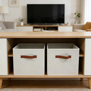 Lot de 6 boîtes de rangement pliables en forme de cube, 27x27cm, organisateur en tissu et carton avec poignées pour étagère Kallax, armoire, rangement domestique - Product Image 3