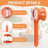 Éplucheur de fruits et légumes portable avec seau de rangement, outil facile à nettoyer pour la cuisine à domicile