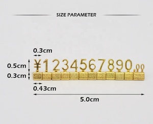 Etichetta per Prezzi in Lega di Zinco, Espositore di Lusso Riutilizzabile con Simbolo Monetario Personalizzato, Accessorio per Negozi di Lusso - Product Image 2