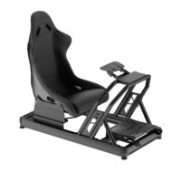 LRS08-BS02 Simulador de Carreras de Aluminio para Juegos, Plataforma de Simulación para PC, PS4, PS5, Xbox, G25, G27, G29, G920, Asiento de Carreras GTR