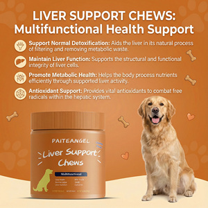 Integratore per Cani a Marchio Privato per il Supporto del Fegato, Compresse Morbide con Cardo Mariano, SAMe, NAC per Disintossicazione e Vitalità Canina, Integratore per Animali Domestici Personalizzato OEM - Product Image 1