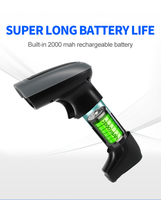 Lecteur de codes-barres 2D sans fil Bluetooth et 2.4G double mode avec support de charge pour la logistique de détail