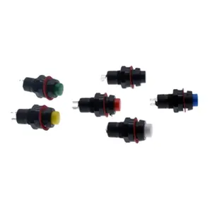 DS-211 DS-213 1A 250V Mini 10mm Round On/Off Pushbutton Push Switch Button Snap Red Blue Yellow Green