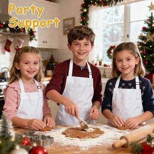 ผ้ากันเปื้อนเด็กแบบแพ็ค 12 ชิ้น พร้อมกระเป๋า 2 ช่อง ผ้ากันเปื้อนเชฟแบบปรับได้สำหรับเด็ก ผ้ากันเปื้อนสำหรับวาดภาพ ทำอาหาร อบขนม งานฝีมือ และปิ้งย่าง - Product Image 4