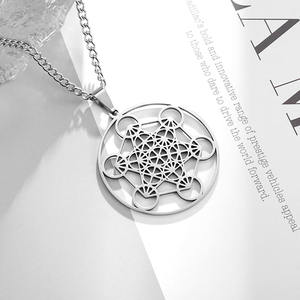 DS-06 Metatron kolye Metatron kolye kutsal geometri takı paslanmaz çelik kolye - Product Image 6