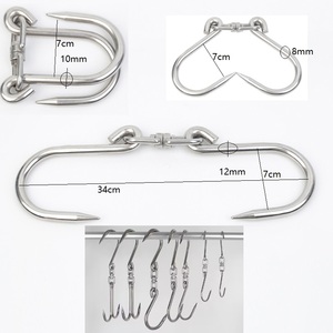 Ganchos de Carnicero para Colgar Carne, de Acero Inoxidable 304, Resistentes al Óxido, para Ahumar y Curar - Product Image 3