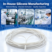 Fabricant de tubes en silicone blanc sur mesure OEM, tubes en silicone extrudés flexibles pour applications d'étanchéité industrielle