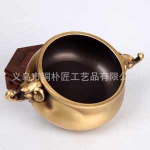 Quemador de Incienso de Cobre Puro, Quemador de Incienso con Forma de Elefante Orientado hacia Arriba, Quemador de Incienso para Uso Doméstico, Uso en Interiores - Product Image 4