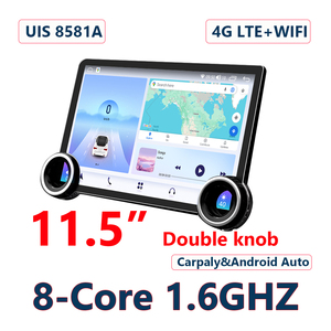 Lecteur Multimédia Universel 11,5 Pouces <span class=keywords><strong>Double</strong></span> Bouton Carplay Android Auto DVD 2 <span class=keywords><strong>Din</strong></span>, Unité Principale avec DSP MirrorLink et Radio Amplifiée - Product Image 1