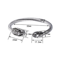 Bracelet Viking Souvenir en acier inoxydable plaqué or 18 carats pour homme, design nordique, dragon - Bijoux de la mythologie nordique