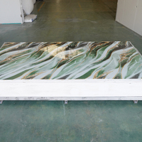 Panneau mural en PVC écologique imperméable pour décoration intérieure, feuille de marbre brillant UV, service de découpe, tailles personnalisables