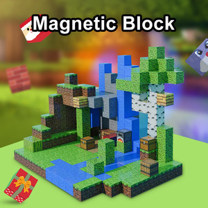 Jouet de puzzle en <span class=keywords><strong>cube</strong></span> magnétique en plastique personnalisé, petits blocs de construction magnétiques pour enfants, blocs magnétiques - Product Image 2