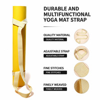 Sangles de tapis de yoga unisexe haut de gamme en polyester et coton, longueur 150 cm, tension moyenne, logo personnalisable, multifonctionnelles