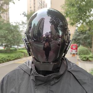 Máscara <span class=keywords><strong>Cyberpunk</strong></span> Personalizada, Dispositivo Mecánico de Ciencia Ficción, Máscara Punk para Cosplay, Halloween, Máscara Negra - Product Image 3