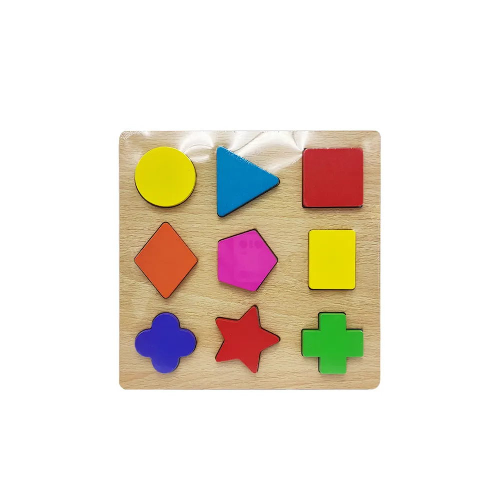 Elsas diy learning educational toy preschool montessori Geometric shape cognitive 3d wooden intellgence puzzle kids