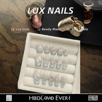 Vente en gros usine de faux ongles à presser faits main de haute qualité avec motif œil de chat français, amovibles et réutilisables