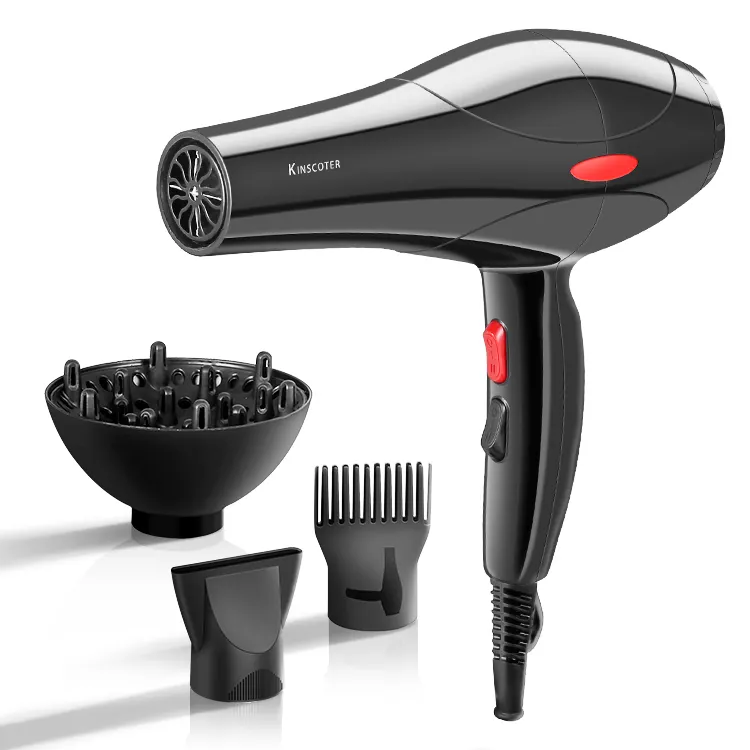 Kinscoter Hot販売1000W Hairdryer OEM Salon Barber Hair Styling Blow Dryer Professional Hair Dryer With Styling Accessories