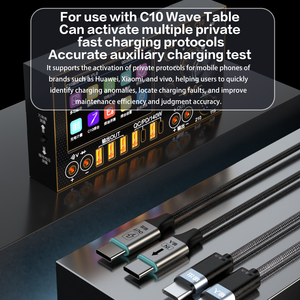 <span class=keywords><strong>สาย</strong></span>ชาร์จ i2C <span class=keywords><strong>เทอร์โบ</strong></span>120W แบบชาร์จไฟได้รวดเร็วใช้ USB-C กับ USB-C ได้สำหรับโต๊ะคลื่น C10และซ่อมโทรศัพท์ - Product Image 3