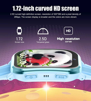 Montre connectée 4G pour enfants D58, écran 1,72 pouces, 1+8 Go, appels vidéo, GPS, LBS, WiFi, positionnement, SOS, montre intelligente pour garçons et filles