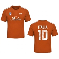 Maillot de football personnalisé 2026 – Tenue de supporter Coupe d'Europe – Maillot de football bleu Italie 10 pour homme – Vêtement d'entraînement