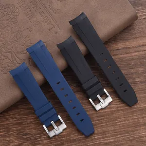 JUELONG personalizzabile colore formato Logo FKM curvo fascia di gomma cinturino orologio 22mm 20mm sub cinturino di ricambio