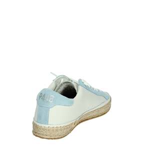 P448 Donna Sneakers Blanc Bleu clair Espadrille Chaussures plates pour femmes Taille 38 - Product Image 3