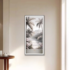 Pittura a smalto retrò a mano-elegante rima di bambù e arte decorativa a tema floreale cortile - Product Image 2